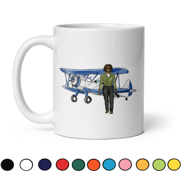 Mug avion - personnage femme