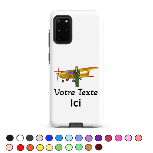 Coque double protection Samsung® Avion - personnage femme