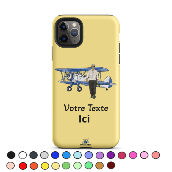 Coque double protection pour iPhone® Avion -personnage homme