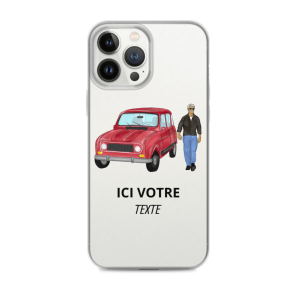 Coque transparente pour iPhone Voiture - personnage homme