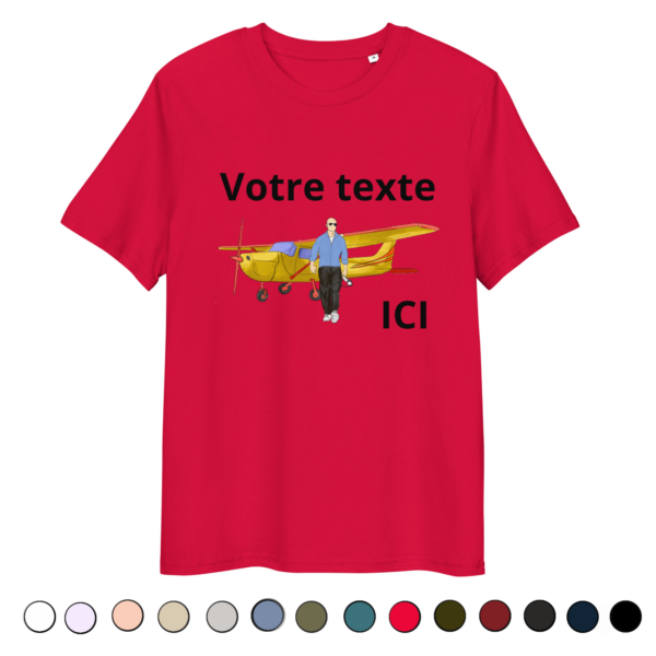 T-shirt Biologique Unisexe Avion - personnage homme