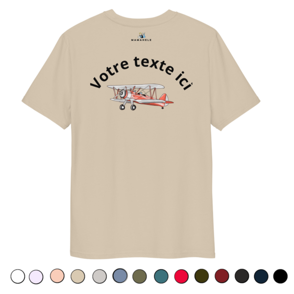 T-shirt recto-verso Biologique Unisexe Avion