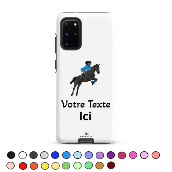 Coque double protection Samsung® Cheval - personnage femme