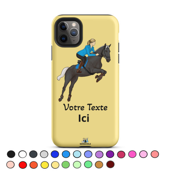 Coque double protection iPhone® Cheval - personnage femme