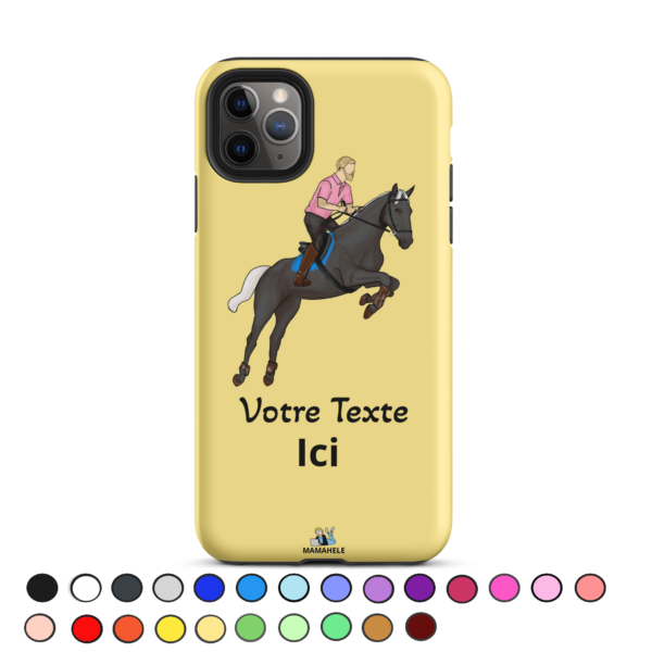 Coque double protection iPhone® Cheval - personnage homme