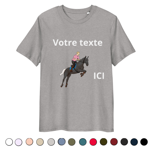 T-shirt Biologique Unisexe Cheval - personnage homme