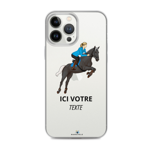 Coque transparente pour iPhone®- Cheval - personnage femme