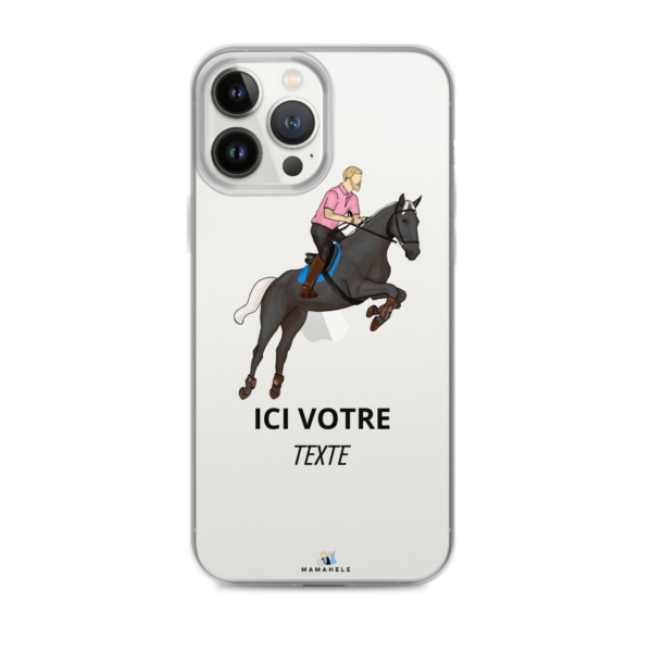 Coque transparente pour iPhone® Cheval - personnage homme