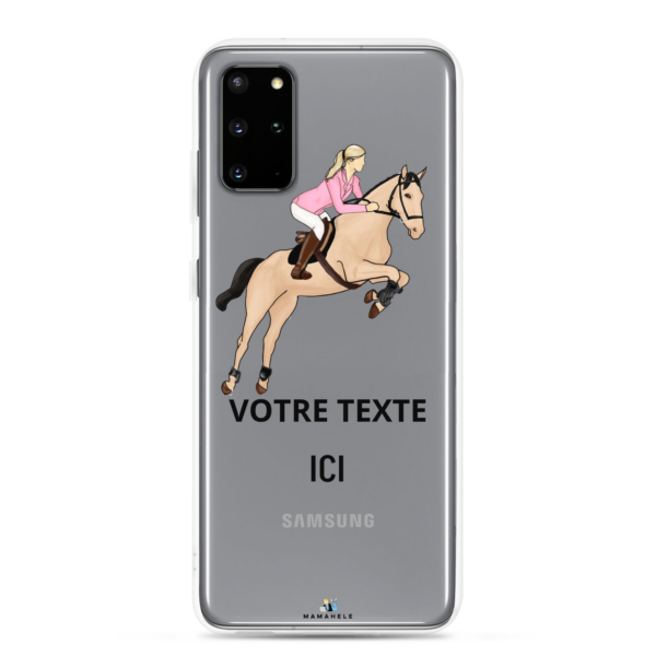 Coque transparente Samsung® Cheval - personnage femme