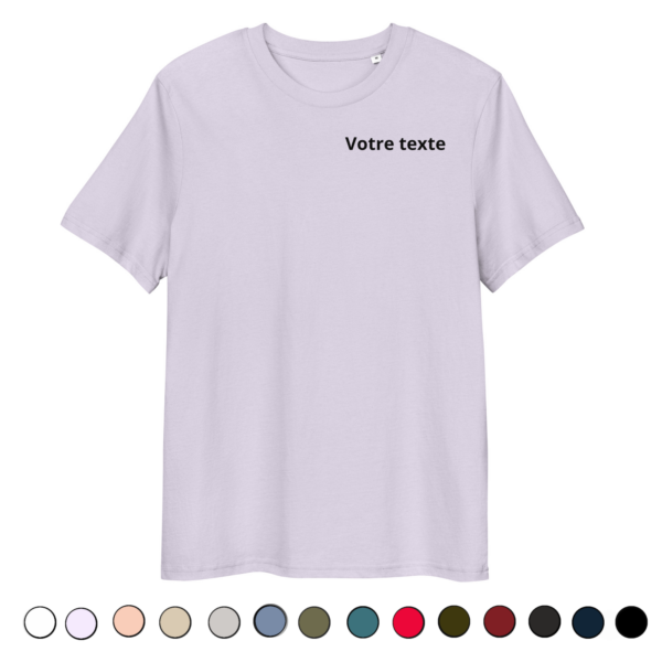 T-shirt recto-verso Biologique Unisexe Voiture - personnage femme