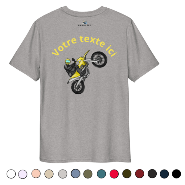 T-shirt recto-verso Biologique Unisexe Moto-cross