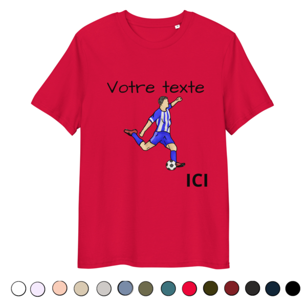 T-shirt Biologique Unisexe Foot - personnage homme