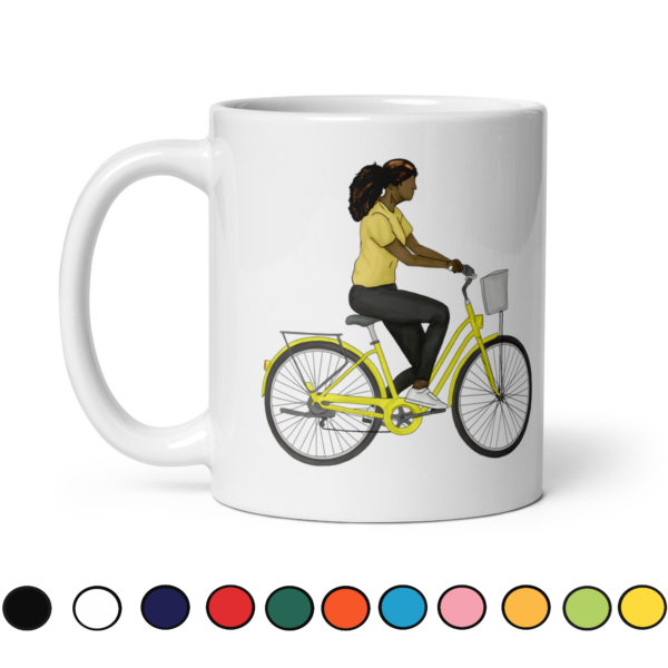 Mug vélo - personnage femme