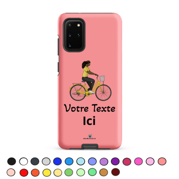 Coque double protection Samsung® Vélo - personnage femme