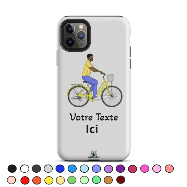 Coque double protection IPhone® - Vélo - personnage homme