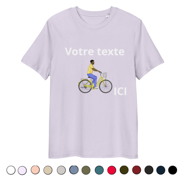 T-shirt Biologique Unisexe Vélo - personnage homme