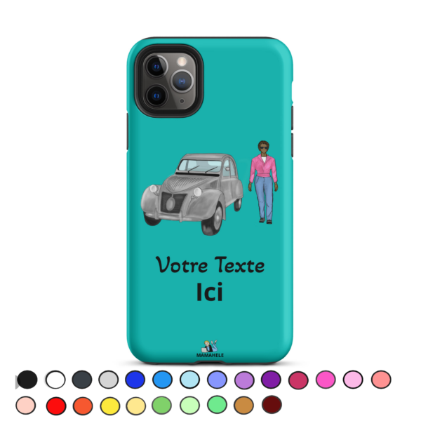 Coque double protection pour iPhone® Voiture - personnage femme