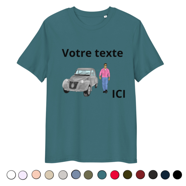 T-shirt Biologique Unisexe Voiture - personnage homme