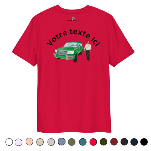 T-shirt recto-verso Biologique Unisexe Voiture - personnage homme