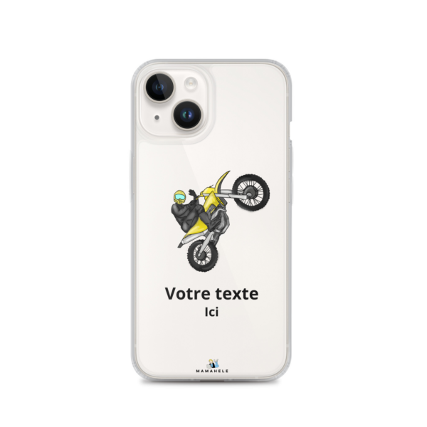 Coque transparente pour iPhone Moto-cross