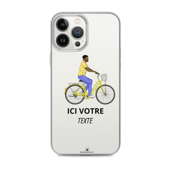 Coque transparente pour iPhone® Vélo - personnage homme