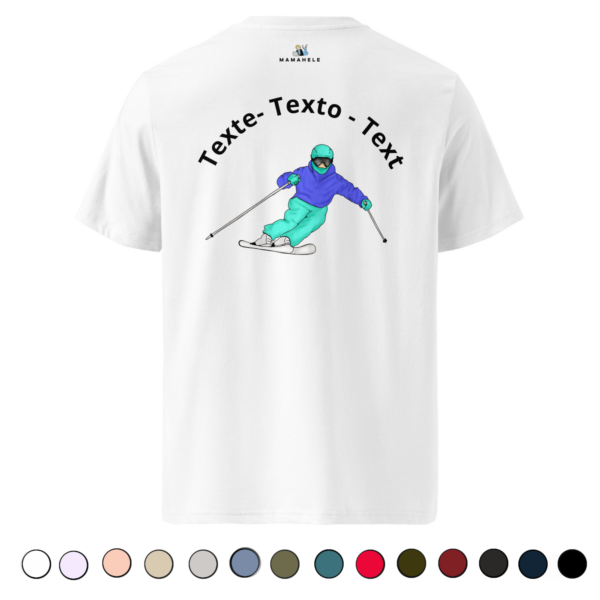 Ski Doubled-side Unisex Organic T-shirt