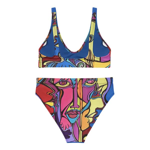 Recycled High-Waisted Pink Swimsuit - Image 4