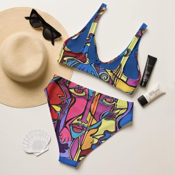 Recycled High-Waisted Pink Swimsuit - Image 5