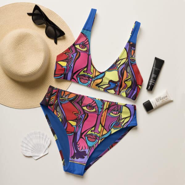 Recycled High-Waisted Pink Swimsuit