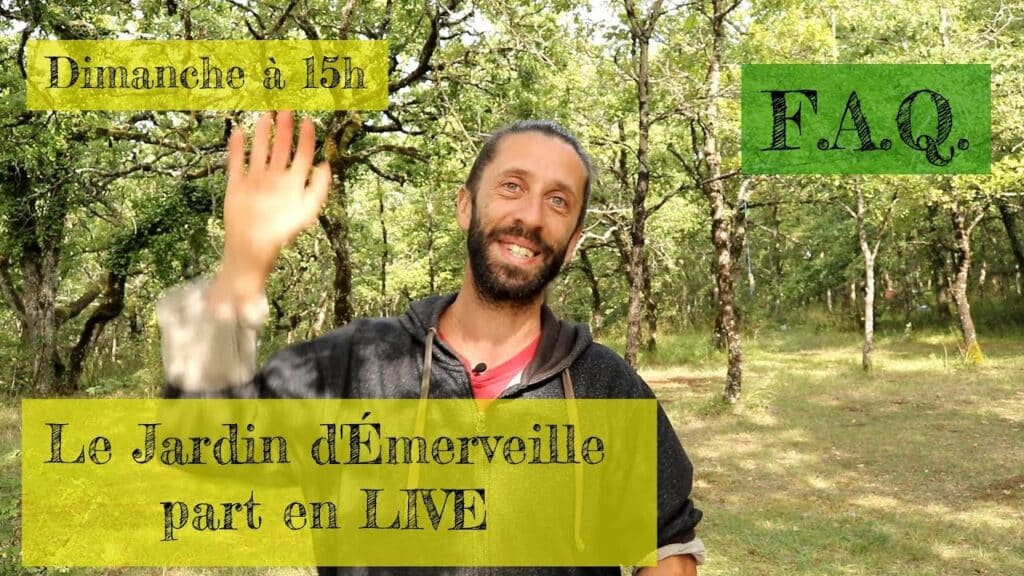 Chaine Youtube du jardin d'Émerveille - vignette de la vidéo  "le Jardin d'Émerveille part en LIVE"